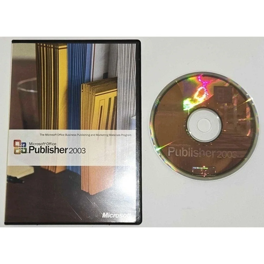 Microsoft Office Publisher 2003 Business Publishing Software CD-ROM Case